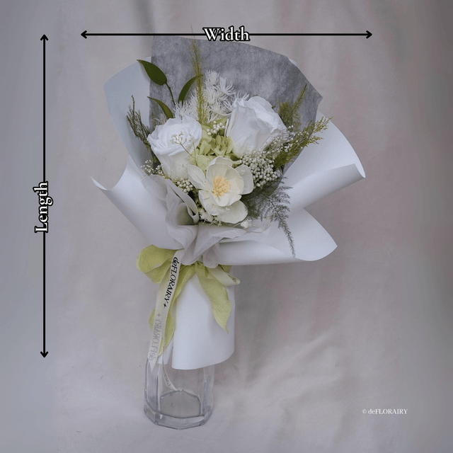 Preserved Rose Bouquet | White Flowers | Next-Day Flower Delivery in Bristol | UK-Wide Delivery