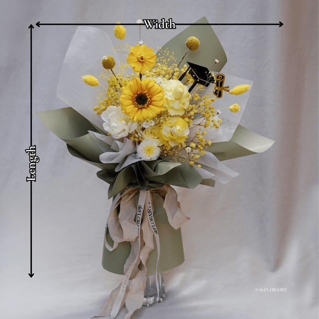 Preserved Gerbera & Rose Bouquet | Yellow Flowers | Next-Day Flower Delivery in Bristol | UK-Wide Delivery
