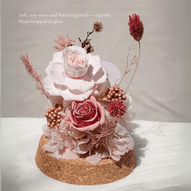 Blush Whimsy | Preserved Flower Glass Dome | Next-Day Flower Delivery in Bristol | UK-Wide Delivery