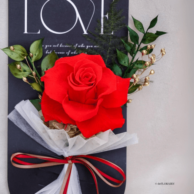 Classic Red: Love in Bloom | Keepsake Flower Card | Next-Day Flower Delivery in Bristol | UK-Wide Delivery