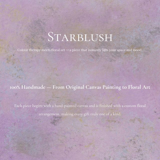 Starblush | Preserved Flower Gift | 3D Flower Canvas | One-of-a-Kind Artwork