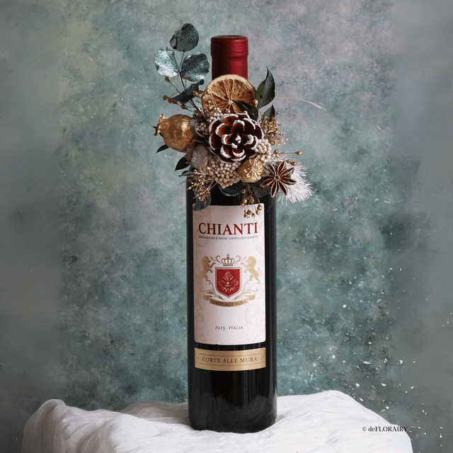 Christmassy Bottle Bouquet | Wine Decoration | Celebration | Wine Gifts