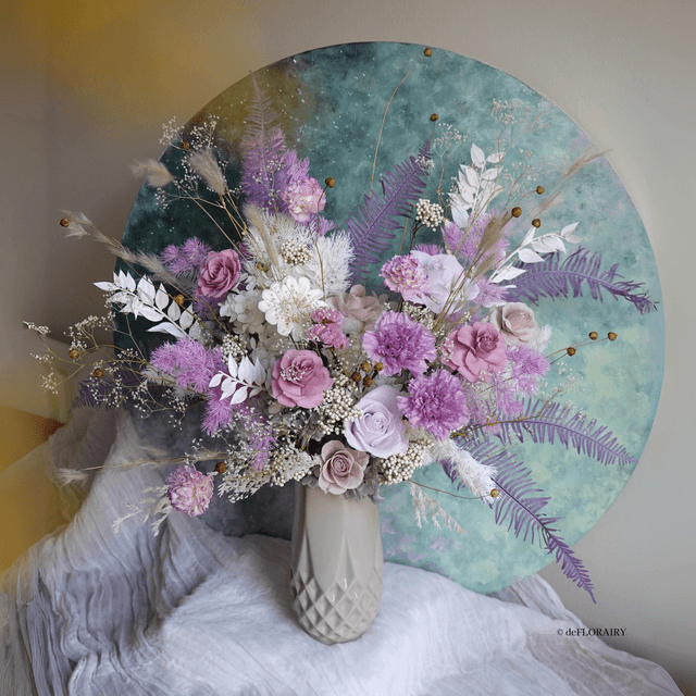 Preserved Rose & Carnation Bouquet | Purple Flowers | Next-Day Flower Delivery in Bristol | UK-Wide Delivery