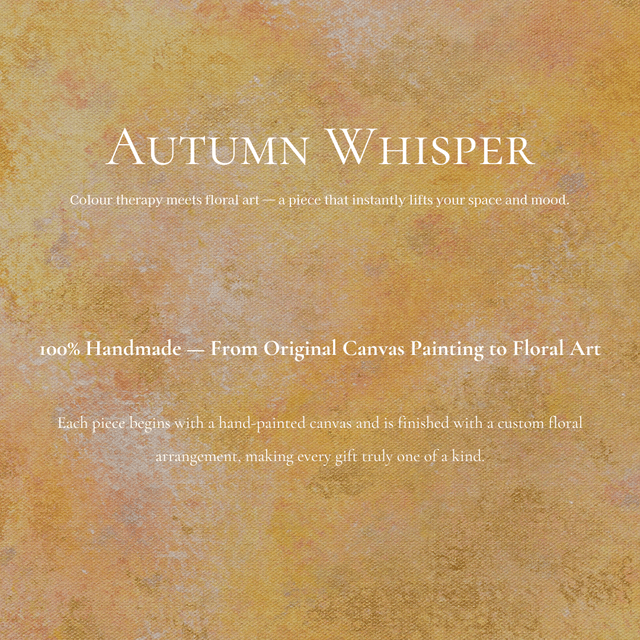 Autumn Whisper | Preserved Flower Gift | 3D Flower Canvas | One-of-a-Kind Artwork