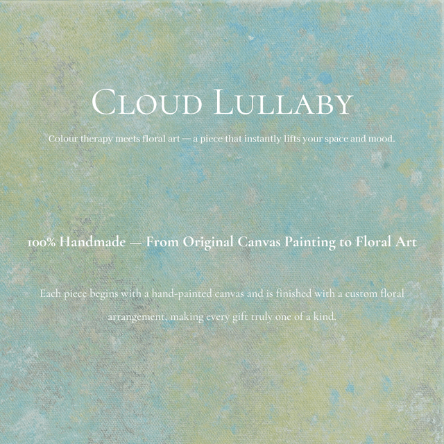 Cloud Lullaby | Preserved Flower Gift | 3D Flower Canvas | One-of-a-Kind Artwork