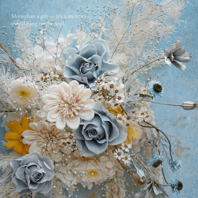 Summer Breeze | Preserved Flower Gift | 3D Flower Canvas | One-of-a-Kind Artwork