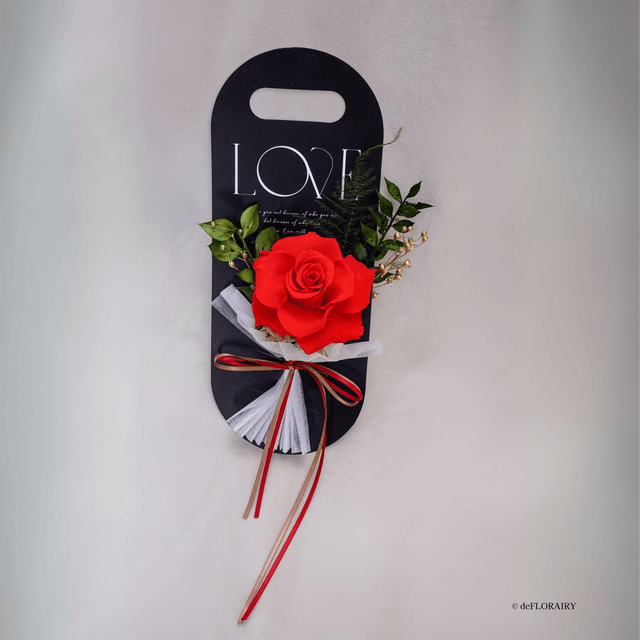 Classic Red: Love in Bloom | Keepsake Flower Card | Next-Day Flower Delivery in Bristol | UK-Wide Delivery