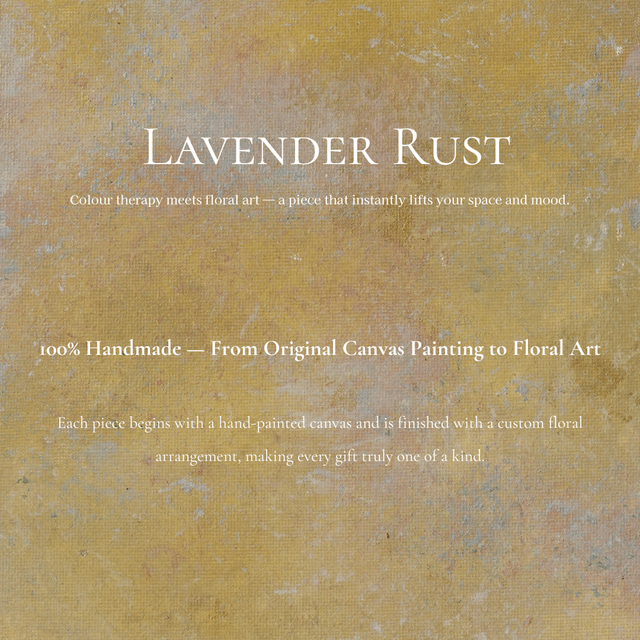 Lavender Rust | Preserved Flower Gift | 3D Flower Canvas | One-of-a-Kind Artwork