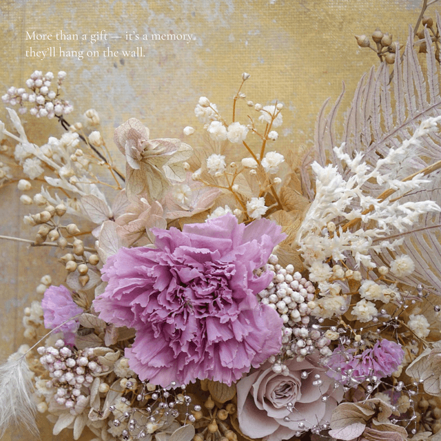 Lavender Rust | Preserved Flower Gift | 3D Flower Canvas | One-of-a-Kind Artwork