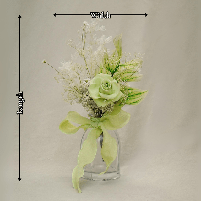 Ivory Lime | Preserved Rose in Vase | Next-Day Flower Delivery in Bristol | UK-Wide Delivery