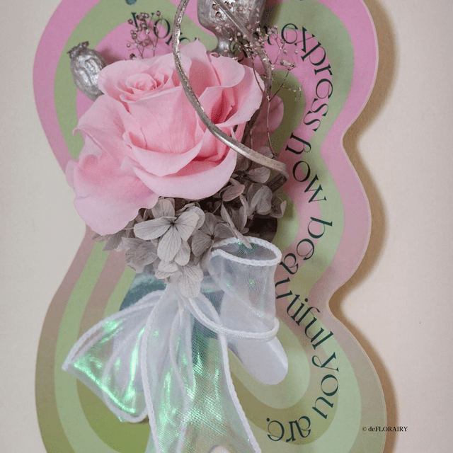 Pink: Words Can't Express How Beautiful You Are | Keepsake Flower Card | Next-Day Flower Delivery in Bristol | UK-Wide Delivery