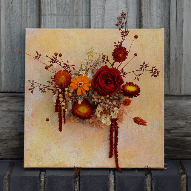 Autumn Whisper | Preserved Flower Gift | 3D Flower Canvas | One-of-a-Kind Artwork