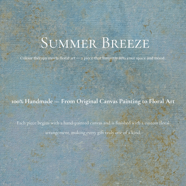 Summer Breeze | Preserved Flower Gift | 3D Flower Canvas | One-of-a-Kind Artwork