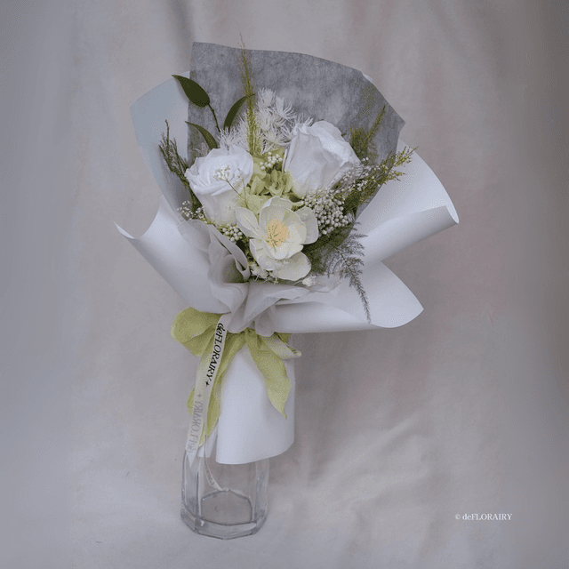 Preserved Rose Bouquet | White Flowers | Next-Day Flower Delivery in Bristol | UK-Wide Delivery