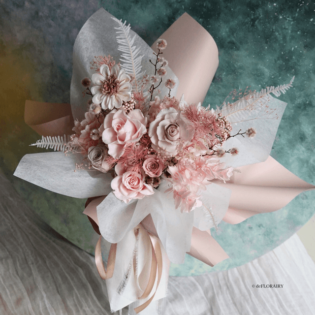 Preserved Rose Bouquet | Pink Flowers | Next-Day Flower Delivery in Bristol | UK-Wide Delivery